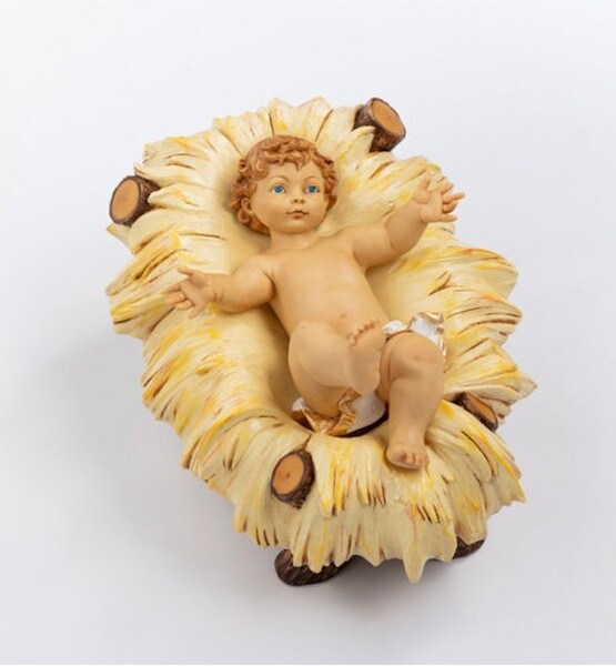 Infant Jesus with Cradle Nativity Sculpture Life Size Fontanini Statues